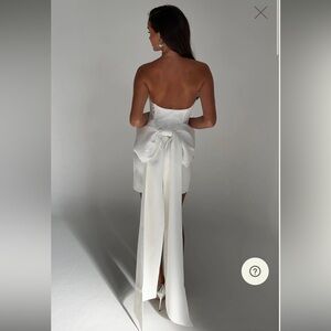 Bachelorette dress with large bow detail